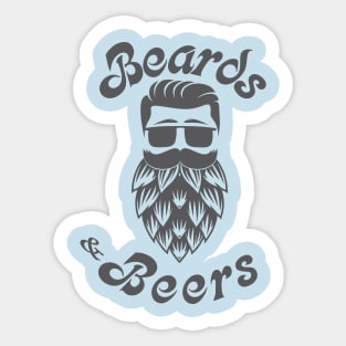 Beards & Beer - Charcoal Sticker